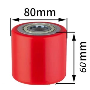 Bánh xe nâng tay điện PU 80x60mm đường kính 80mm - rộng 60mm