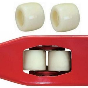 Bánh xe nâng tay Nylong trắng 80x70mm