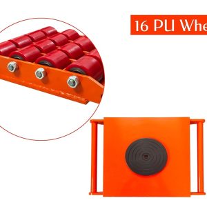 Rùa nâng di chuyển hàng 24 tấn có 16 bánh xe PU di chuyển, có bàn xoay tròn