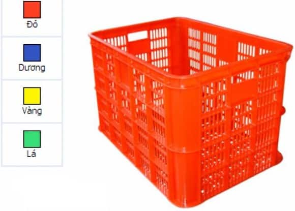 Sóng nhựa công nghiệp đan lưới HS013 560x375x300mm