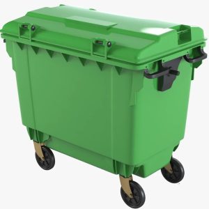 Thùng rác 1100 lít chất liệu nhưa HDPE nhựa công nghiệp