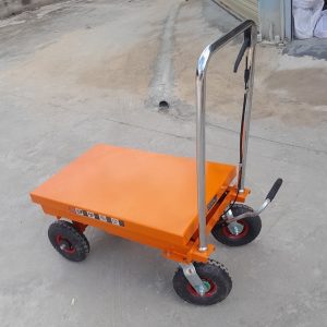 Xe nâng mặt bàn 500kg bánh lớn cho nhà vườn nâng cây cảnh đi nền đất