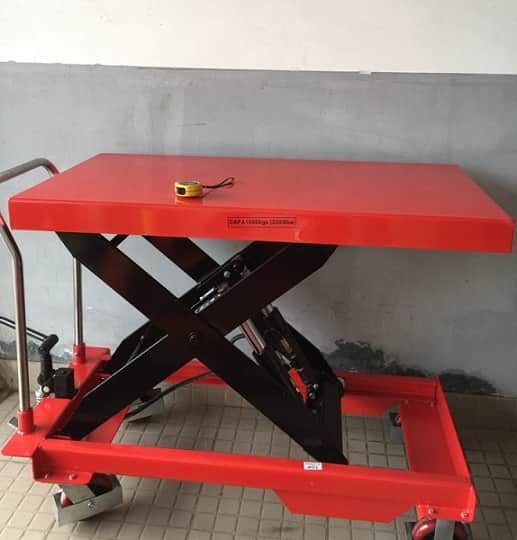 Xe nâng mặt bàn PTD1000 nâng 1000kg 1 tấn cao 1M
