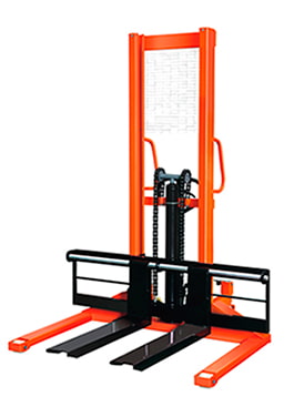 Xe nâng tay cao chân khuỳnh 1.6M chân siêu rộng