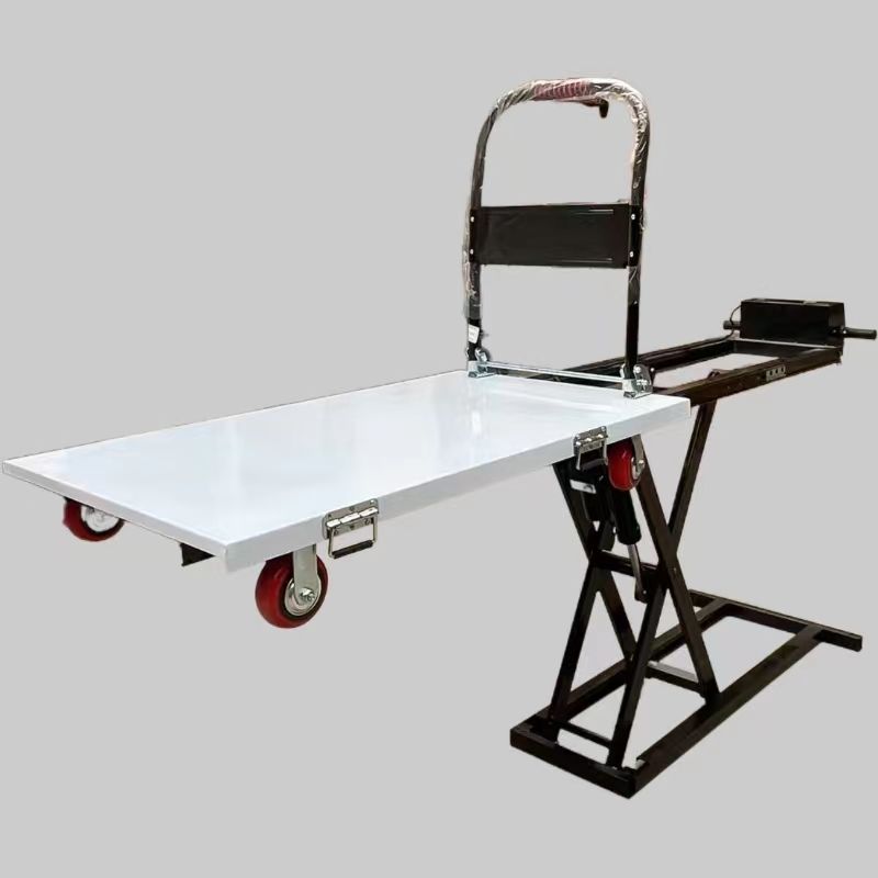 Xe nâng mặt bàn điện 200kg tự leo lên xe tải, xe van nâng cao 1.1M