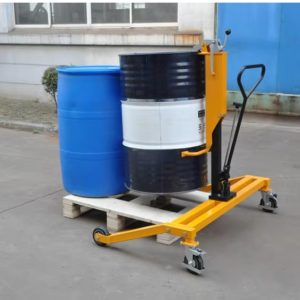 xe nâng thùng phuy di chuyển trên pallet 250kg dtr250